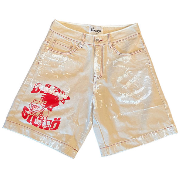 All Over Print Denim Baby Sicko Ex's 1 of 1 Shorts