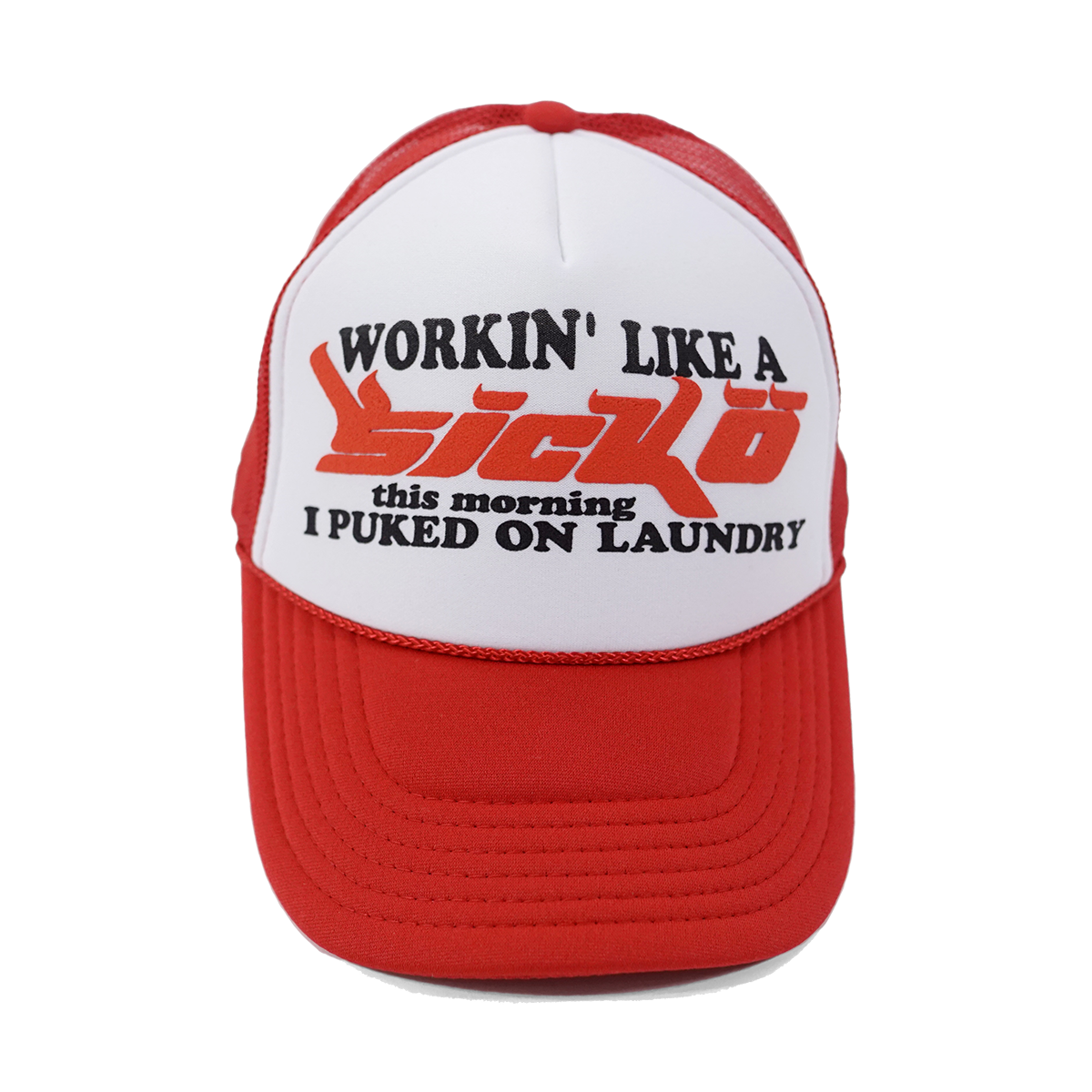 Sicko Laundry Trucker - Red/White – BornFromPainSicko