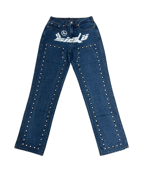 AFB x Sicko Blue Denim Hardware Pants