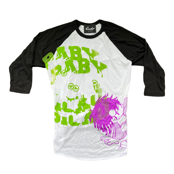 Raglan Quarter Sleeve Custom 1 of 1 Baby Sicko Tee L(8)