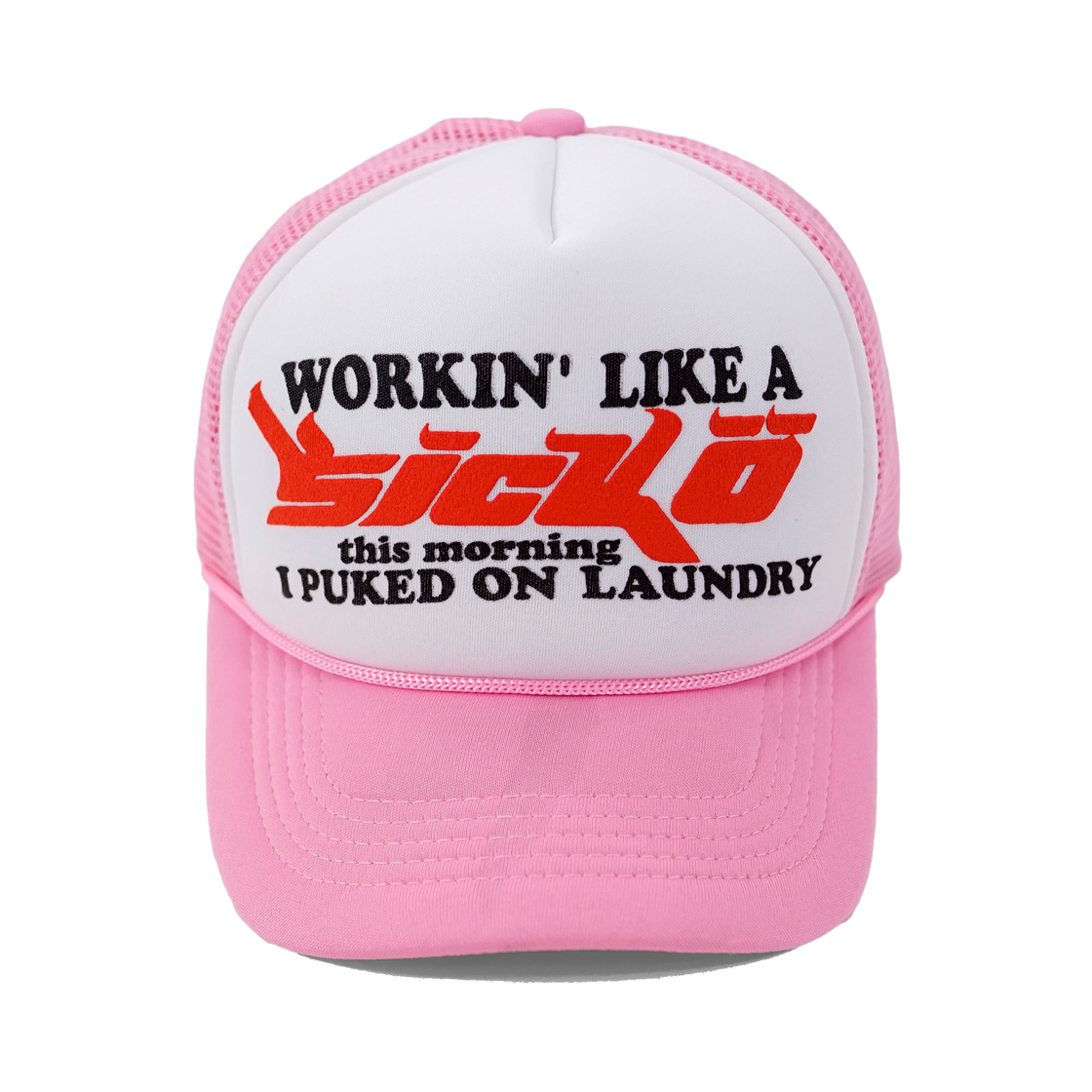 Sicko Laundry Trucker - Pink/White – BornFromPainSicko